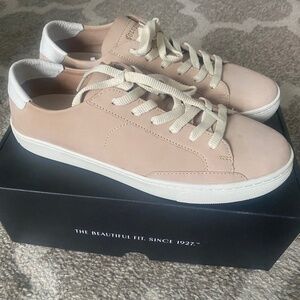 Soludos NEW  Ibiza Classic Nubuck Leather suede Sneakers 9,5 Nude Champagne Pink